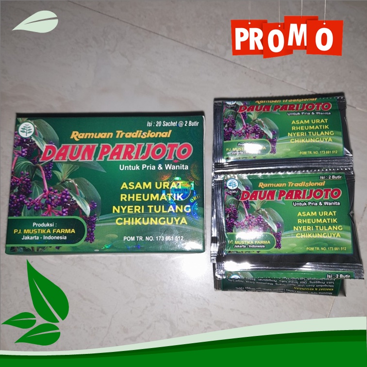 Jual Herbal Obat Asam Urat Super Ampuh Daun Parijoto Original Obati