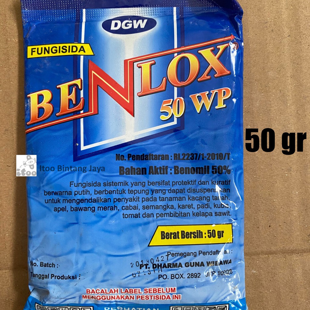 Jual Fungisida Sistemik BENLOX 50 Benomil WP 50 Gr Indonesia Shopee