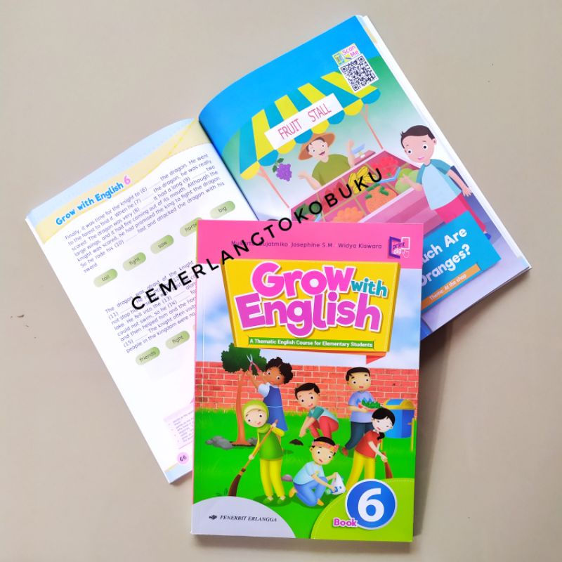Jual Buku Bahasa Inggris Grow With English Sd Kelas Kurikulum Penerbit Erlangga Shopee