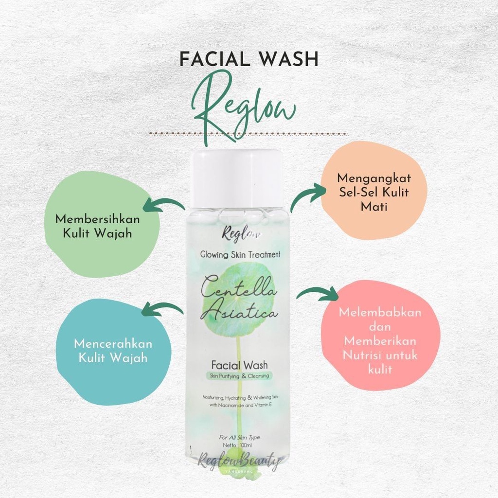 Jual REGLOW Centella Asiatica Facial Wash I BPOM 100 Original Sabun