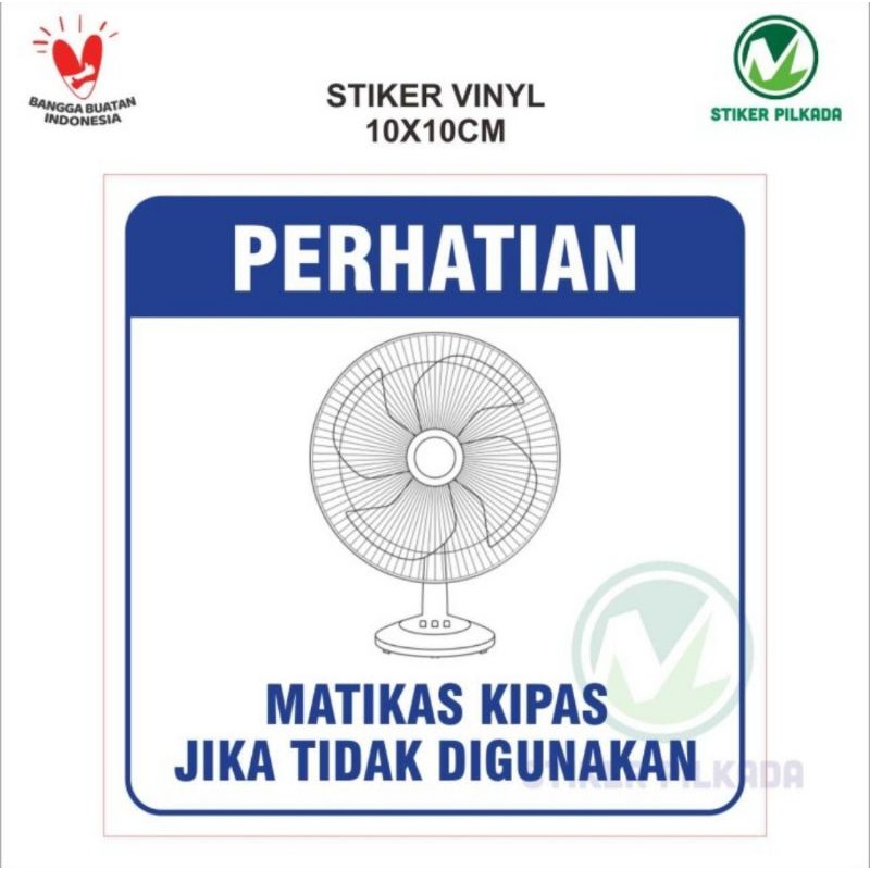 Jual STIKER MATIKAN KIPAS 10x10cm Shopee Indonesia