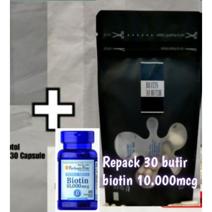 Jual Biotin 10 000 Mcg Isi 30 Repack Shopee Indonesia