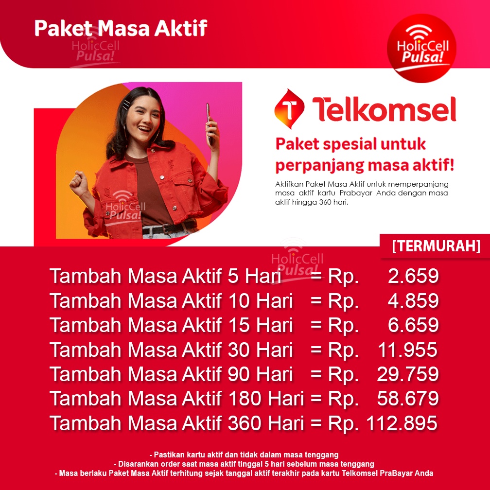 Jual PAKET TAMBAH MASA AKTIF KARTU TELKOMSEL 90HARI 180HARI 360HARI I