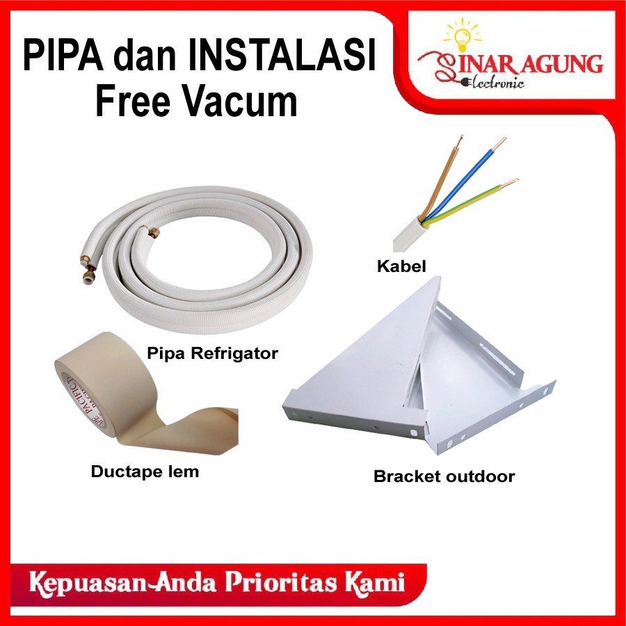 Jual Pipa Ac Dan Instalasi Free Vacum Jabodetabek Shopee Indonesia