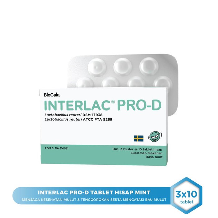 Jual Interlac Pro D Lozenges Tablet Hisap Mint 30pcs Shopee Indonesia