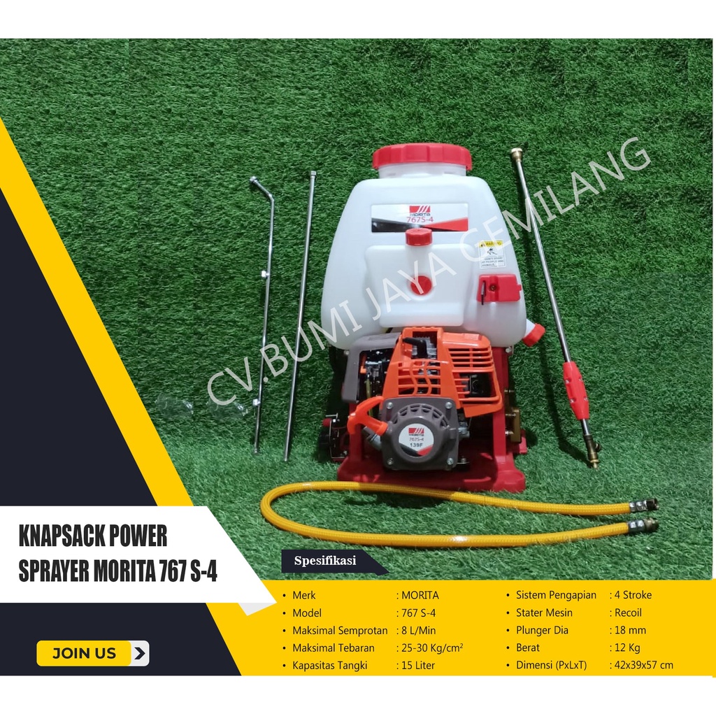 Jual Mesin Semprot Hama Knapsack Power Sprayer Morita S Tak