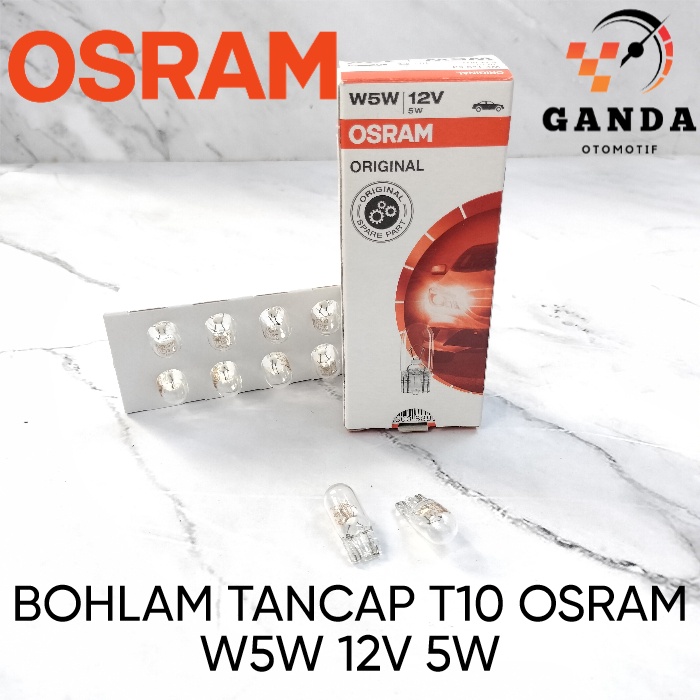 Jual Bohlam Lampu T10 Tancap Tusuk OSRAM W5W 12V 5W Lampu Senja