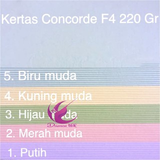 Jual Kertas Concorde 220 Gram F4 A4 Concord Kertas Piagam Kertas