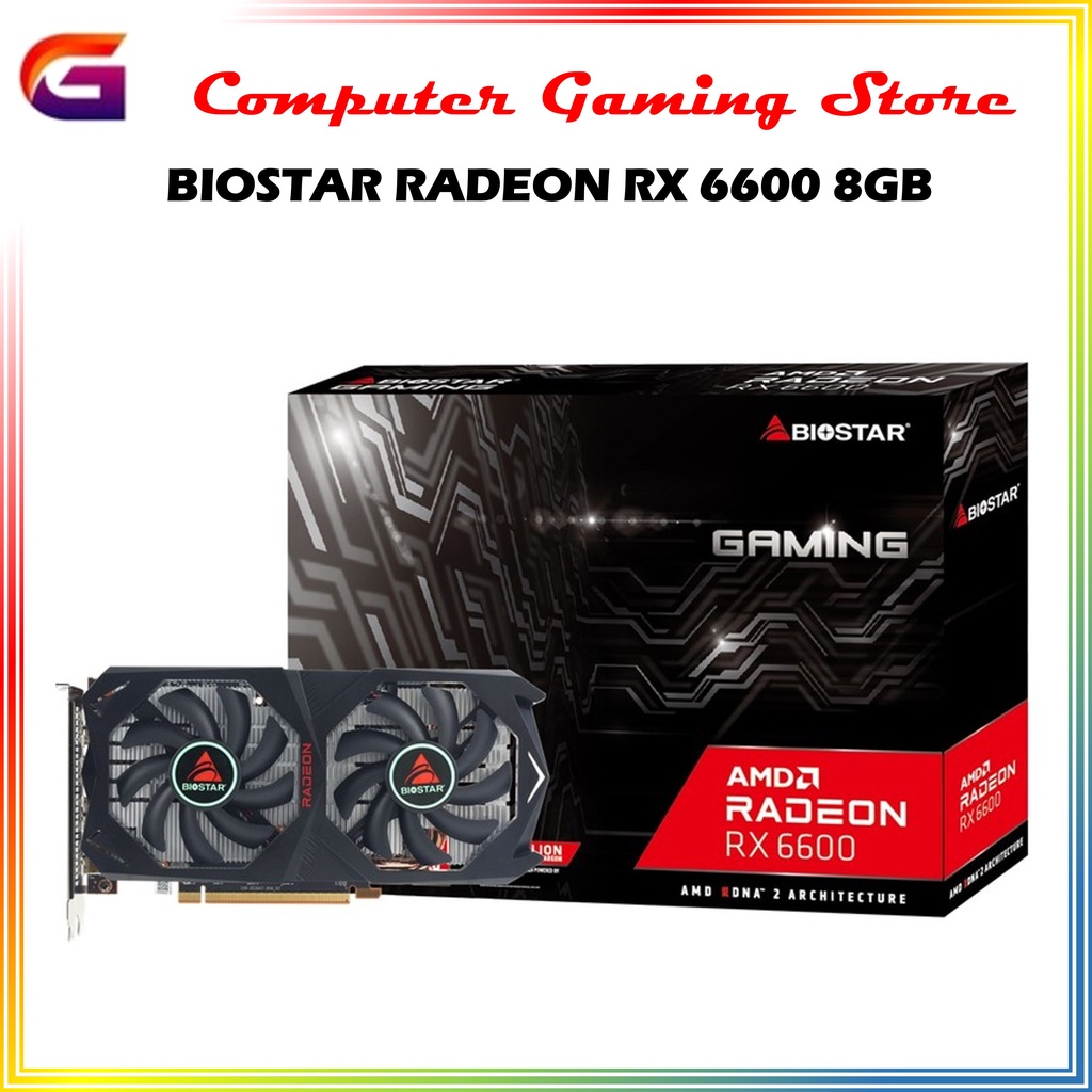 Jual Biostar Radeon RX 6600 8GB GDDR6 VGA Card Shopee Indonesia