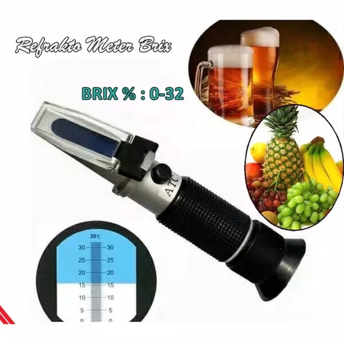 Jual Refractometer Brix With ATC Alat Ukur Kadar Gula Makanan Minuman