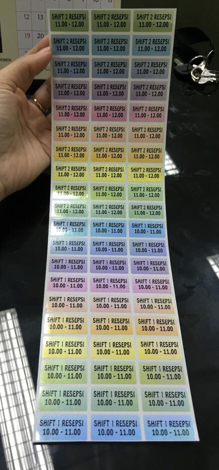 STIKER LABEL NAMA WATERPROOF COLORFULL GLITTER Shopee Indonesia