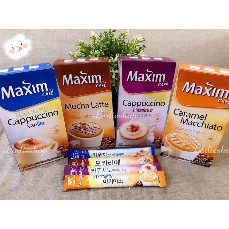 Jual MAXIM Coffee Kopi Korea Rasa Cappucino Hazelnut Cappucino