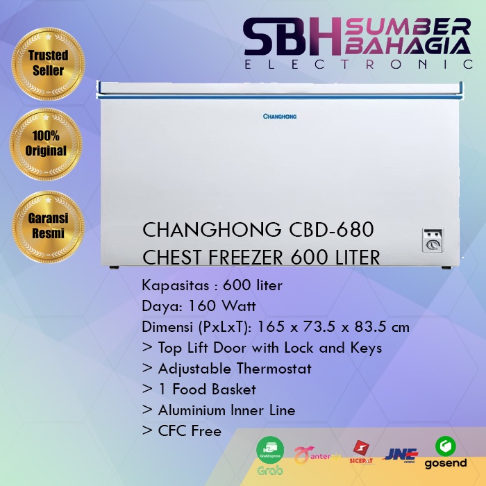 Jual Changhong Cbd Chest Freezer Liter New Khusus Bandung