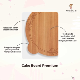 Jual Cake Board Tatakan Kue Alas Kue Bottom Cake Premium Floral Wood