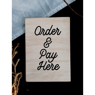 Jual Order Pay Here Signage Board Sign Cafe Papan Nama Pesan Bayar