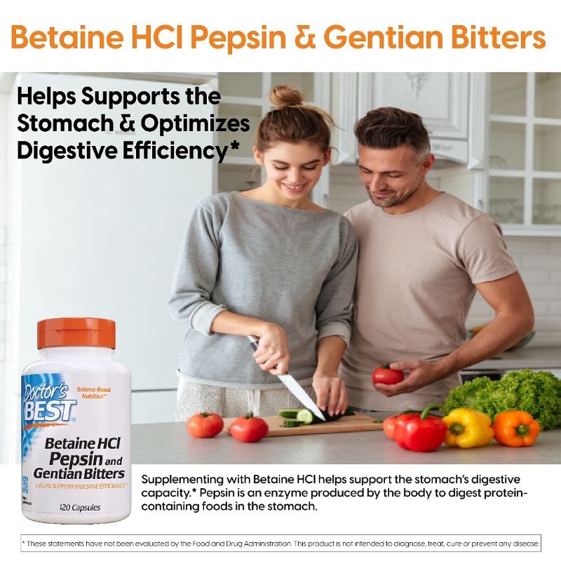 Jual Doctor S Best Betaine HCL Pepsin And Gentian Bitters 120