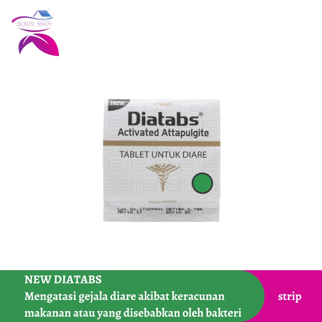 Jual New Diatabs Tablet Strip Obat Diare Obat Mencret Sakit Perut