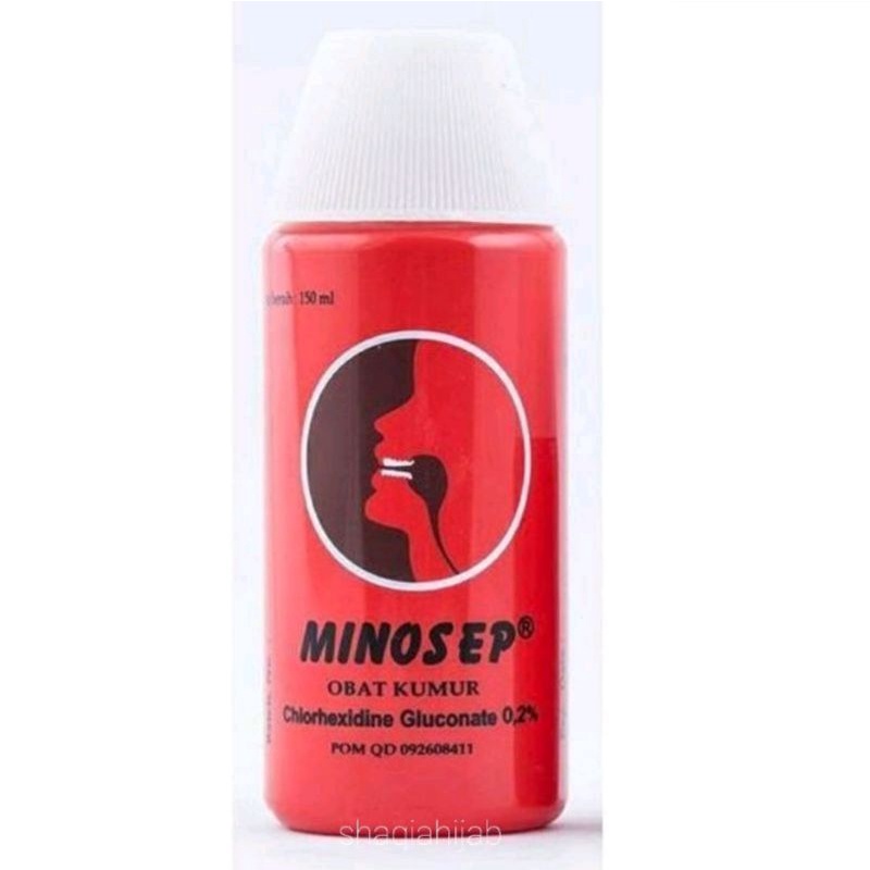 Jual OBAT SARIAWAN MINOSEP ASLI 150 ML OBAT KUMUR WARNA MERAH Shopee