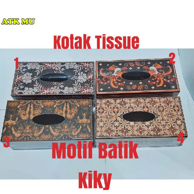 Jual Tempat Tissue Kiky Kotak Tissue Box Tissue Kiky Motif Batik Kawung