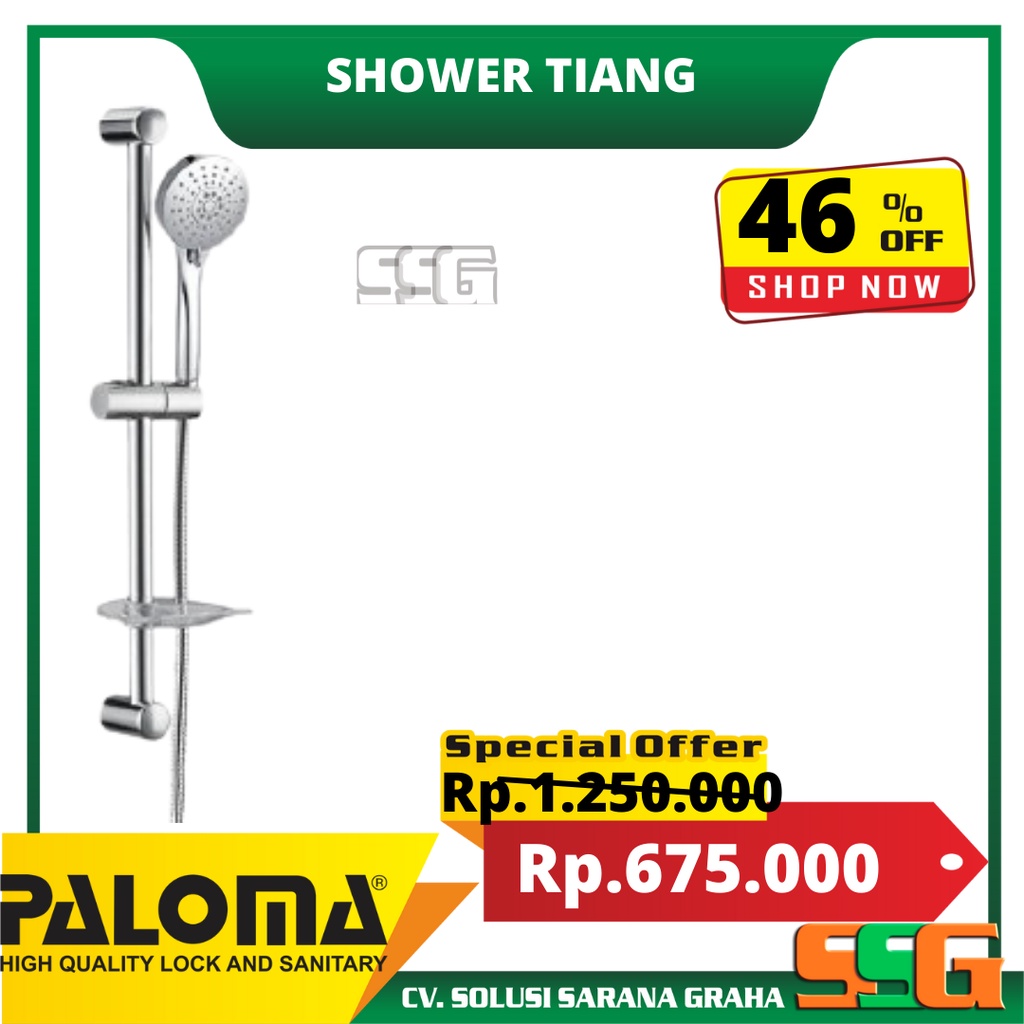 Jual Shower Slide Rail Paloma Ssp Shower Set Tiang Handshower