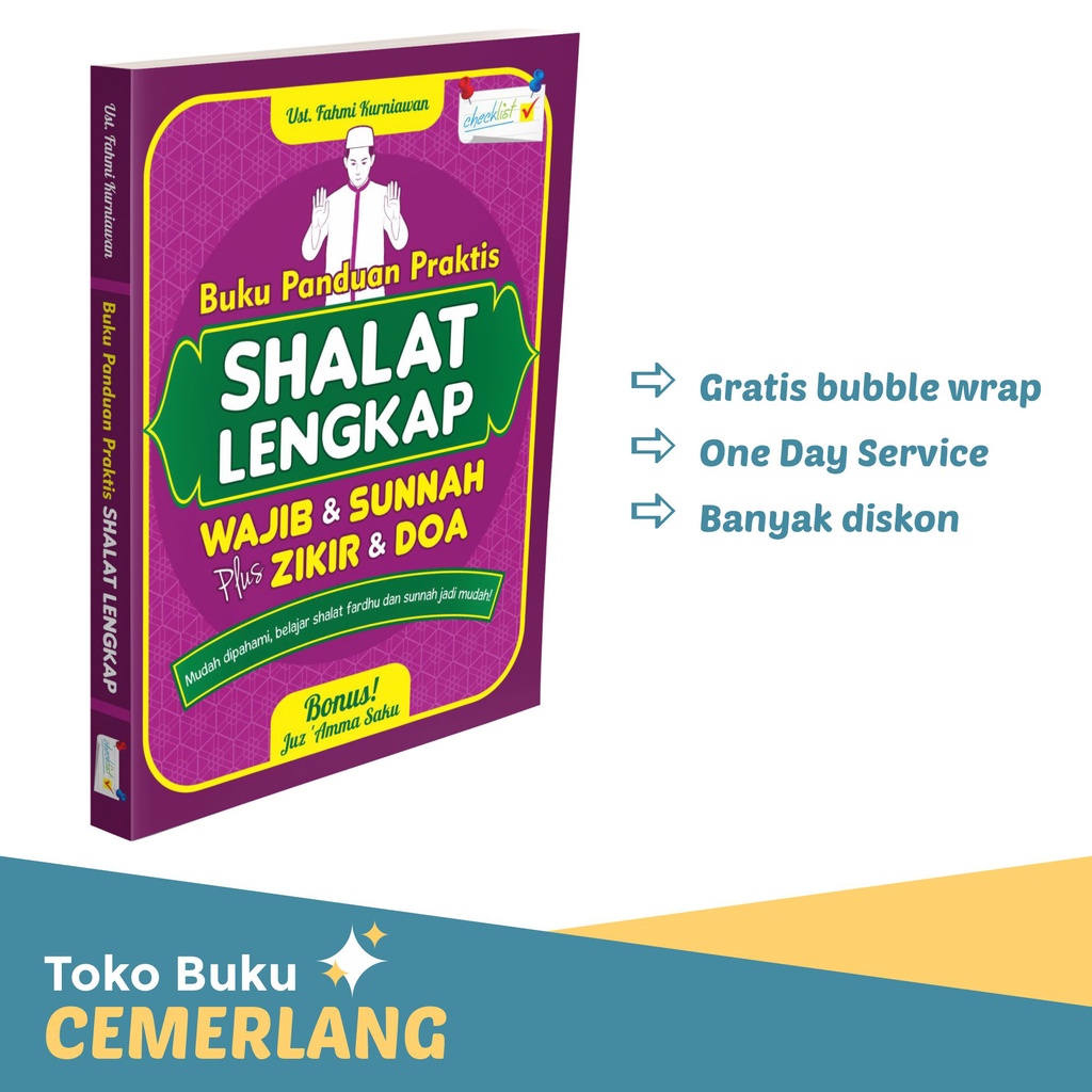 Jual Buku Panduan Praktis Shalat Wajib Dan Sunnah Lengkap Bonus Juz