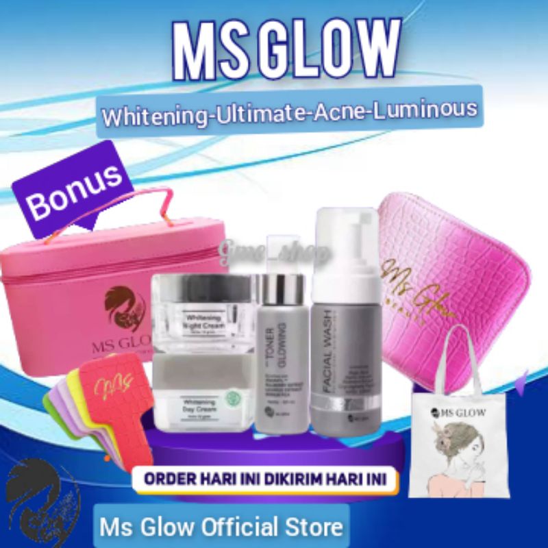 Jual Ms Glow Paket Original Bpom Whitening Acne Ultimate Luminous