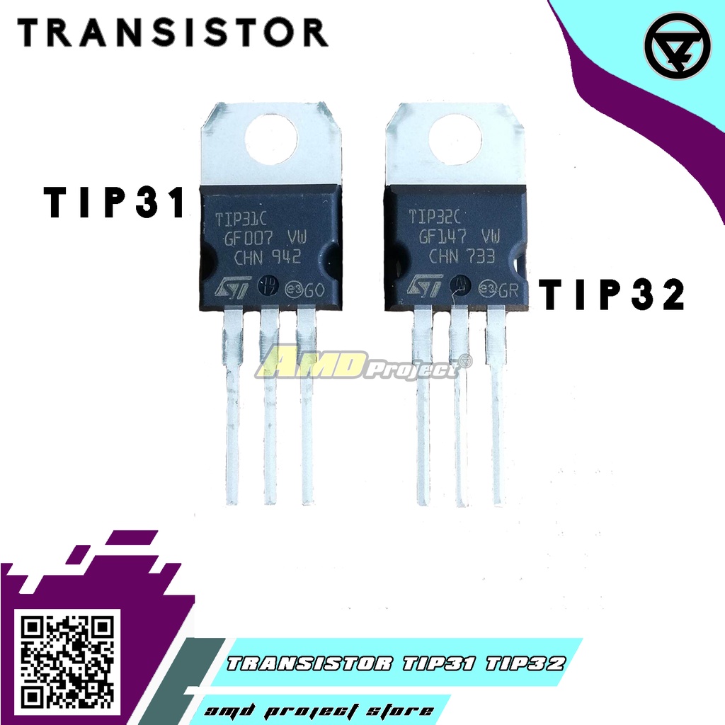 Jual Transistor TIP31 TIP32 NPN PNP TIP 31 32 TR Power TO 220 3A 100V