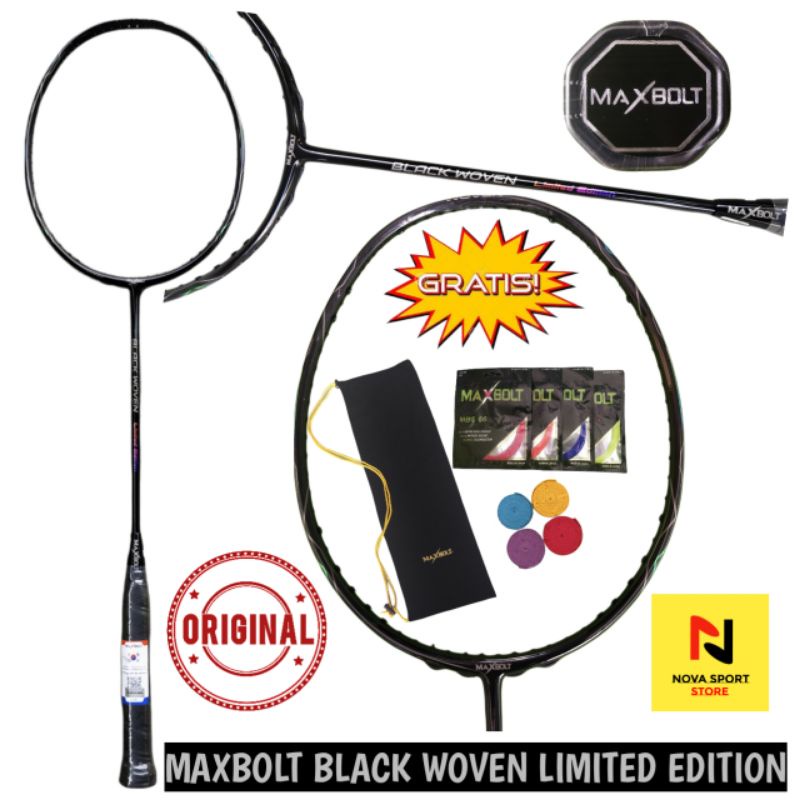 Jual RAKET BADMINTON MAXBOLT BLACK WOVEN LIMITED EDITION Indonesia