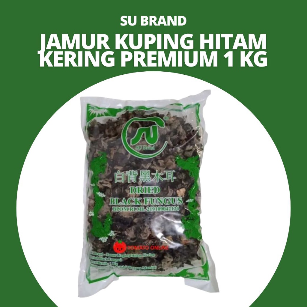 Jual Jamur Kuping Hitam Kering Premiun 1Kg Dried Black Fungus Kemasan