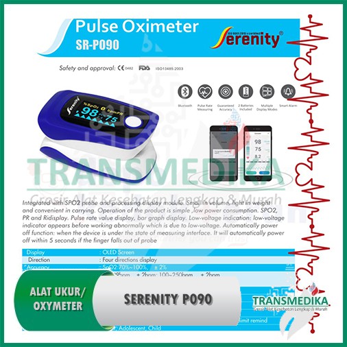 Jual Serenity Pulse Oximeter Sr P Alat Ukur Kadar Oksigen Tubuh