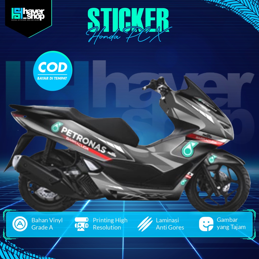 Jual Stiker Motor Honda PCX 160 Haver Shop Custom Sticker Decal Full