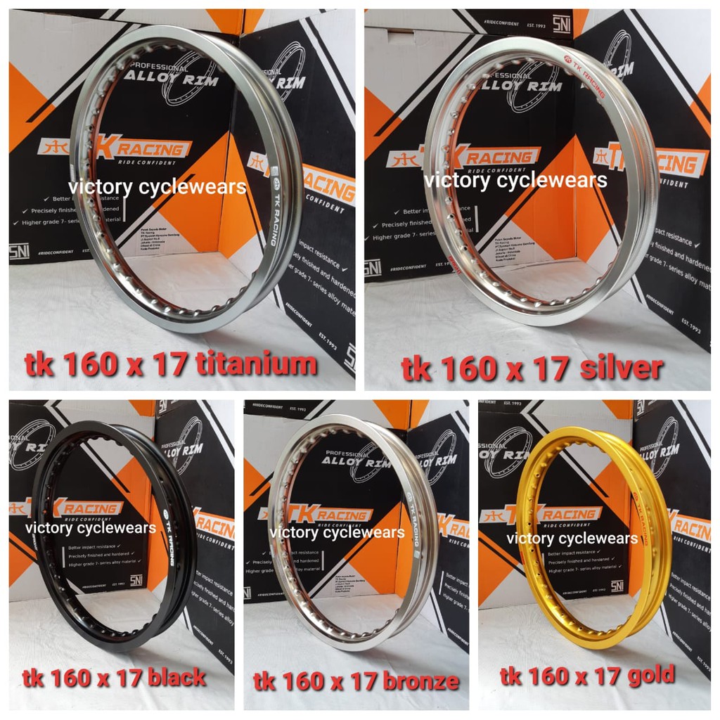 Jual VELG TK RACING 160X17 KILAT GLOSSY HARGA PER 1 PCS SATUAN