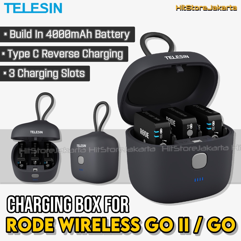 Jual Telesin Allin Box Charger For Rode Wireless Go Charging Case