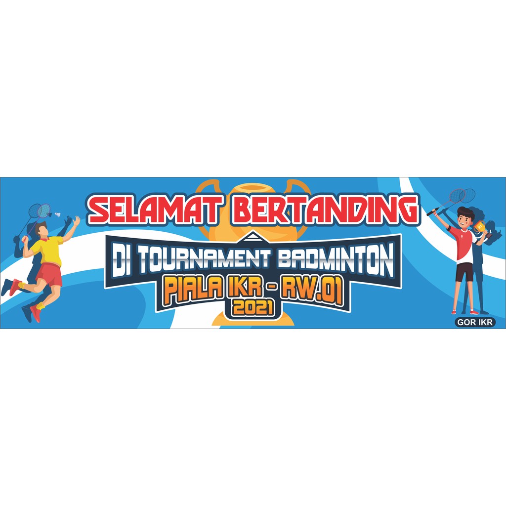 Jual Spanduk Banner Turnamen Badminton Custom X Indonesia Shopee