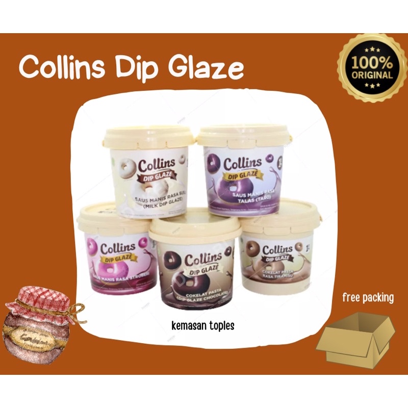 Jual Collins Dip Glaze Kemasan Toples Gr Shopee Indonesia