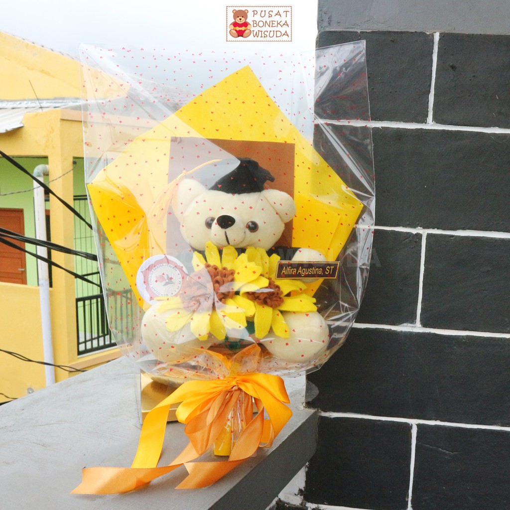 Jual Bucket Bunga Boneka Wisuda Buket Teddy Bear Kado Wisuda