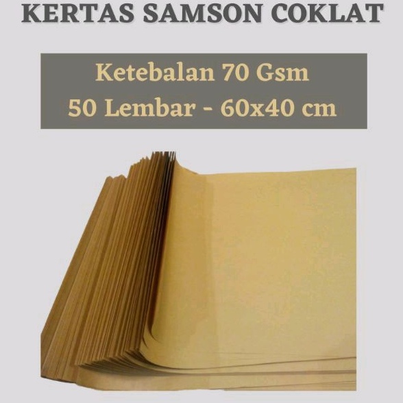 Jual KERTAS SAMSON COKLAT MIN KEEP 20LEMBAR Shopee Indonesia