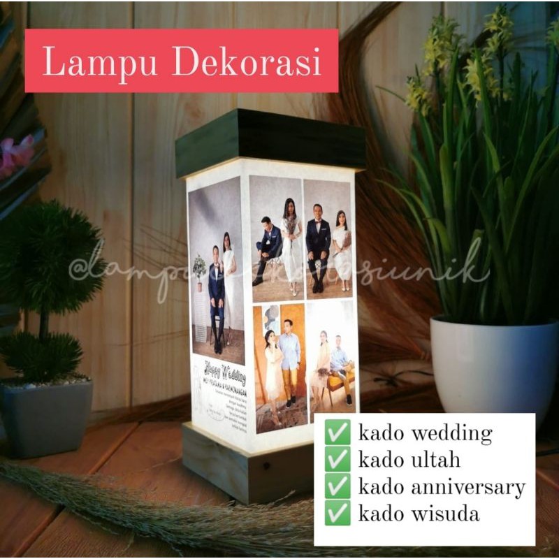 Jual Lampu Dekorasi Ruangan Unik Lampu Kolase Free Custom Foto Untuk