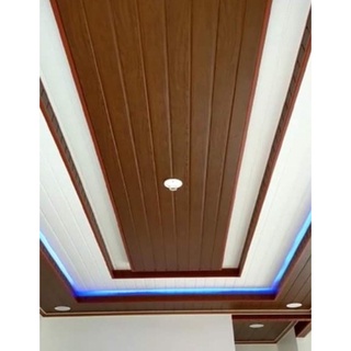 Jual Plafon Pvc Laminate Serat Kayu Coklat Cm Shopee Indonesia