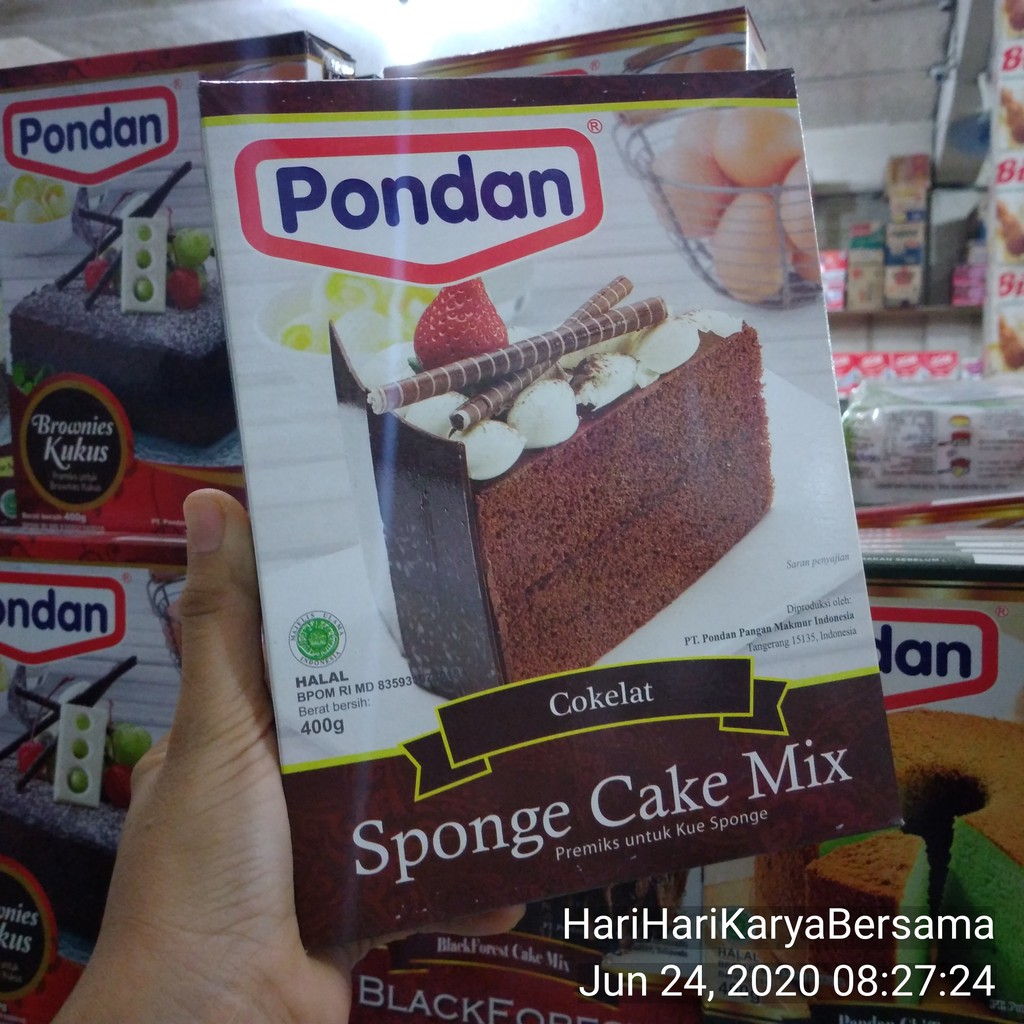 Jual PONDAN COKELAT SPONGE CAKE MIX 400GR Shopee Indonesia