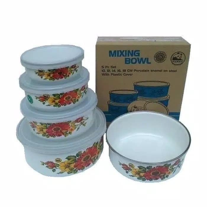 Jual MASPION Mixing Bowl Set Mangkok Susun Enamel Lunch Box Rantang