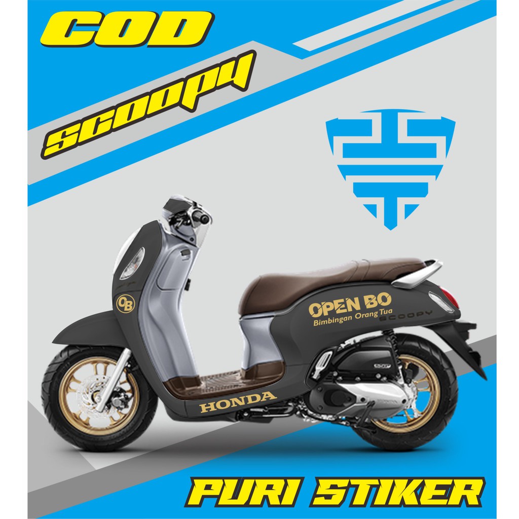 Jual STIKER SCOOPY OPEN BO Beat PCX Nmax Vario Striping Stiker Cutting