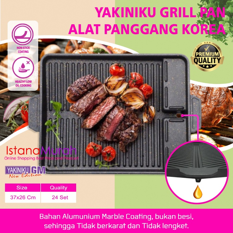 Jual Yakiniku Multi Bbq Grill Pan Alat Bakar Bakaran Panggangan