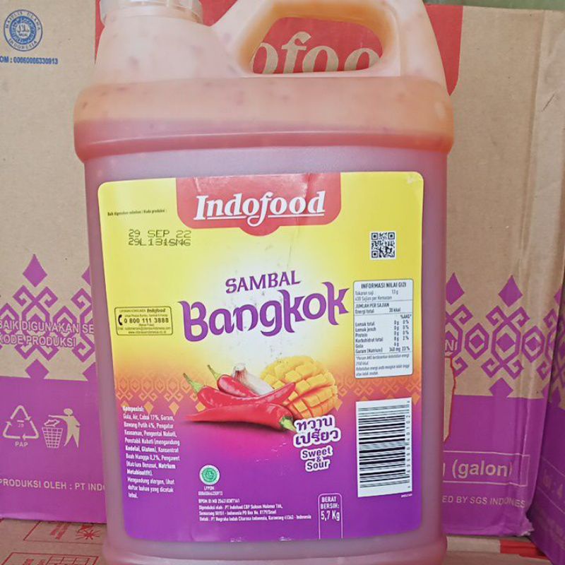 Jual Sambal Bangkok Indofood Jerigen Kg Shopee Indonesia