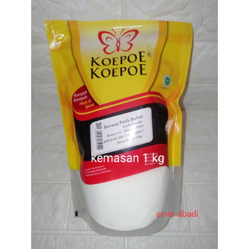 Jual Bawang Putih Bubuk Koepoe Kupu Kupu Kemasan 50gr Shopee Indonesia