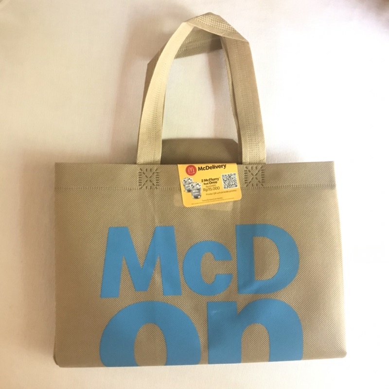 Jual McDonald Shopping Bag Reuseable Tote Bag McD Tas Belanja Original