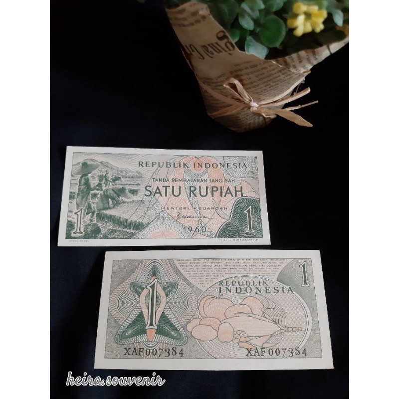 Jual Uang Kuno Rp 1 Kertas 1960 Duit Jadul Uang Mahar Shopee Indonesia