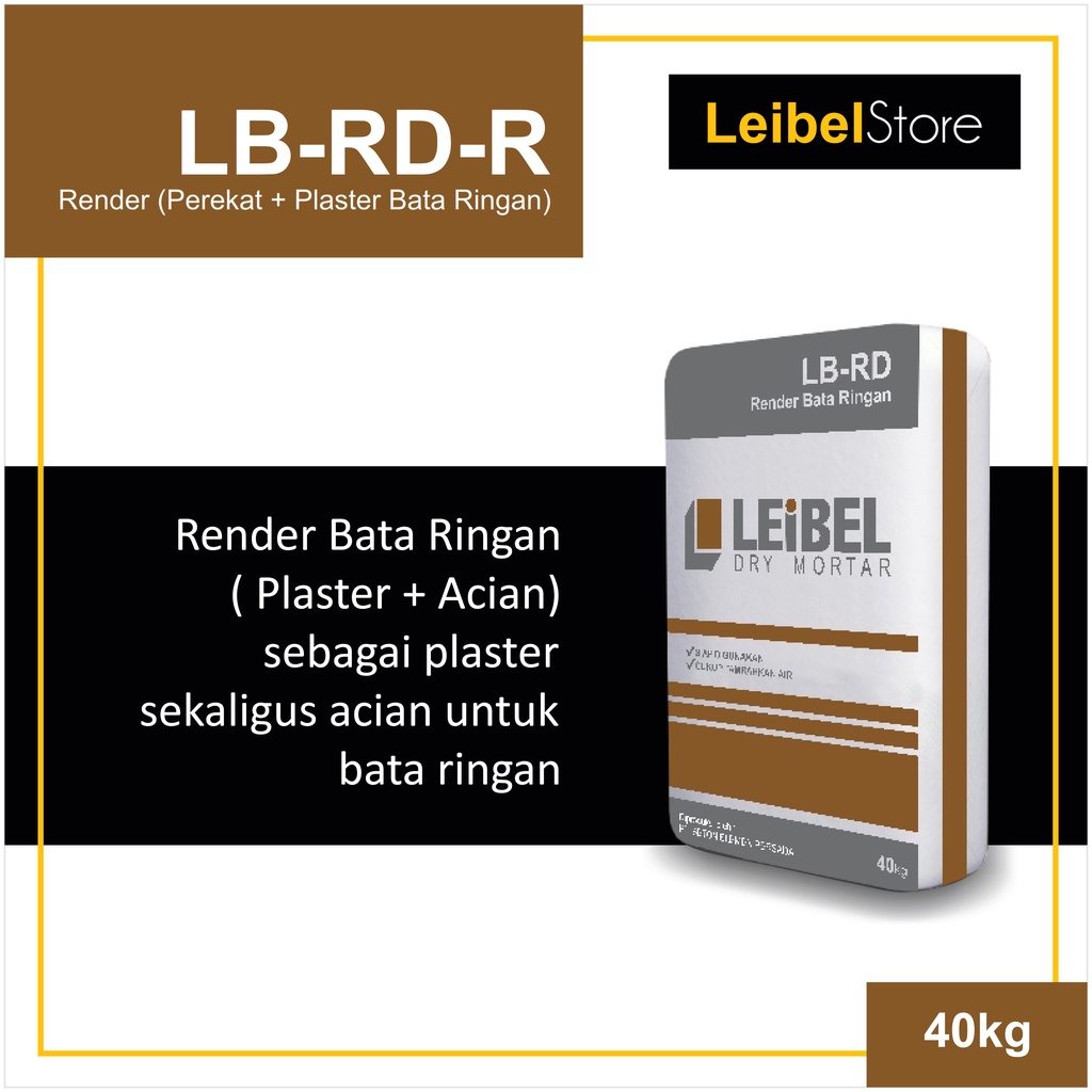 Jual LBRD Semen Instan Leibel Render Plaster Acian Bata Ringan