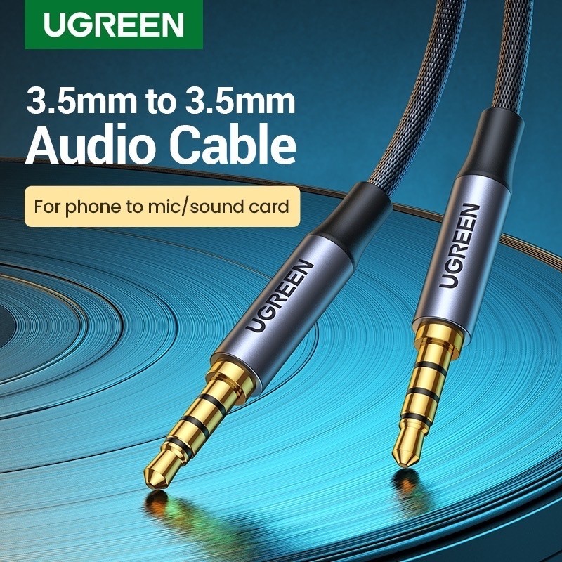 Jual Ugreen AV183 Aux Jack 3 5mm MALE TO MALE 4 POLE TRRS Kabel Aux 2