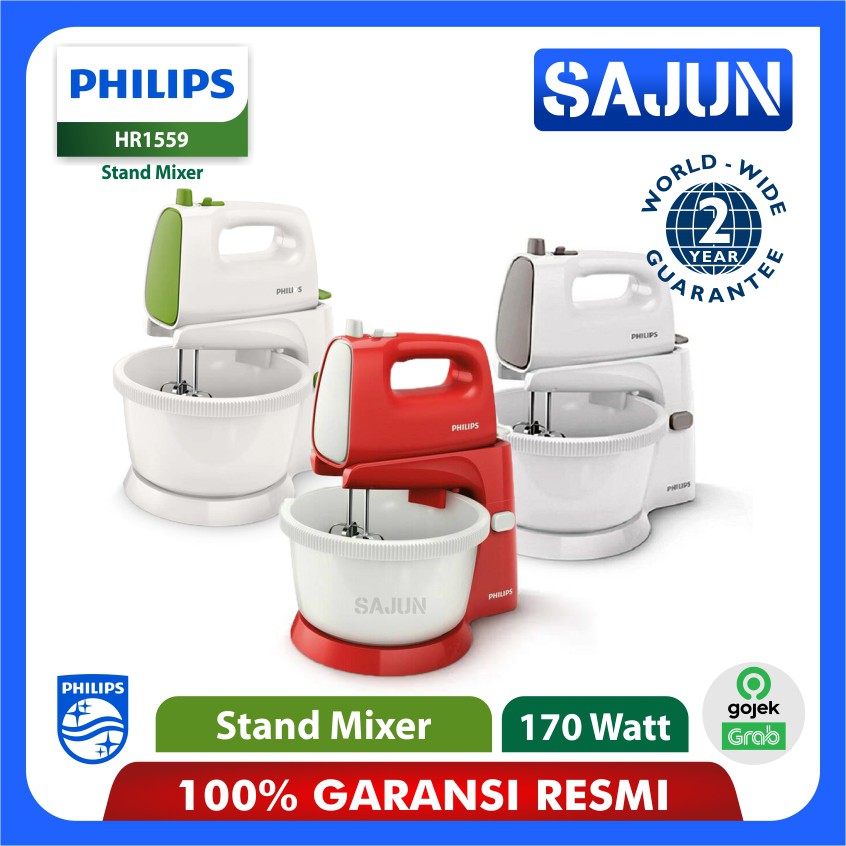 Jual Mixer Philips HR1559 Stand Mixer 5 Speed HR 1559 Indonesia Shopee